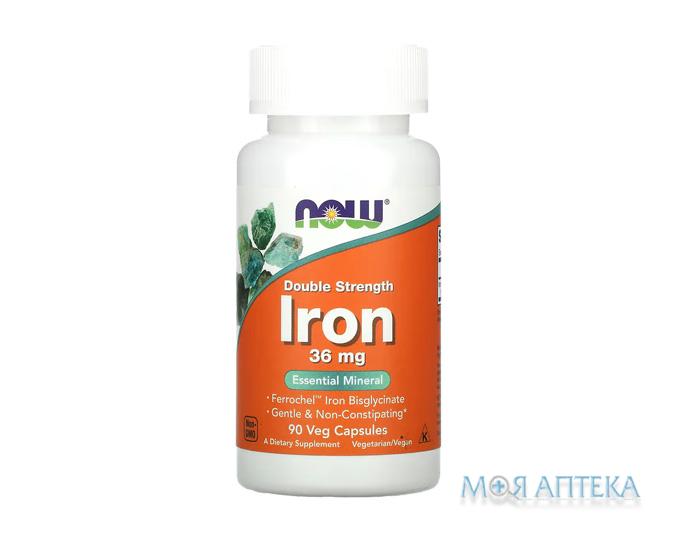 NOW Iron (Нау Залізо) капсули 36 мг №90