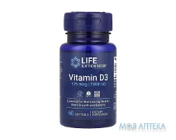 Life Extension (Лайф Екстеншн) Вітамін D3 7000 МО, 60 гелевих капсул