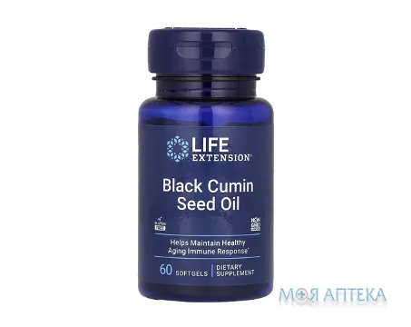 Life Extension (Лайф Екстеншн) Олія з насіння чорного кмину капсули №60