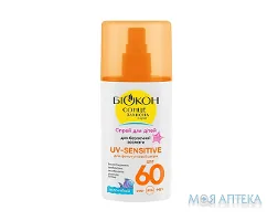 Біокон Спрей для безпечної засмаги UV-Sensitive дитячий для фоточутливої шкіри SPF60, 90 мл
