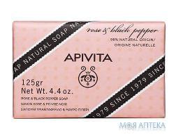 Apivita Natural Soap (Апівіта) Мило з Трояндою та Чорним Перцем 125 г