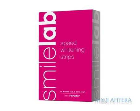 Смайллаб (Smilelab) Смужки Flash speed для відбілювання зубів 10 подвійних пакетів