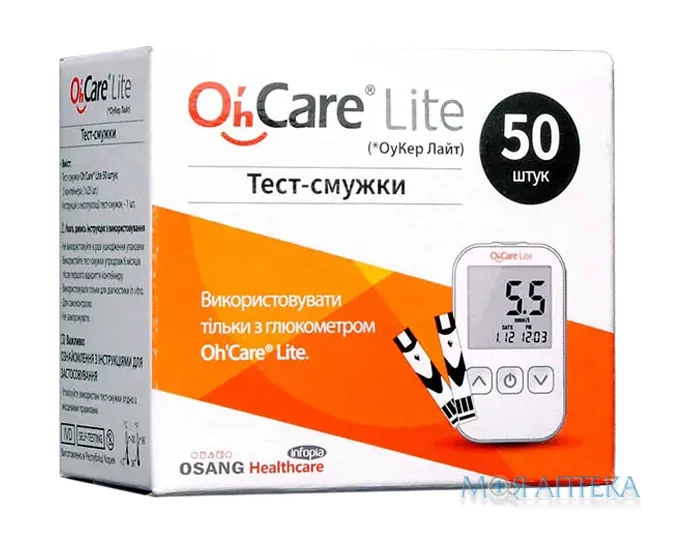 Тест-смужки для глюкометра Oh`Care Lite №50