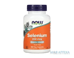 NOW (Нау) Селен капсули по 200 мкг №180