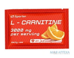 Sporter (Спортер) L-карнітин (L-Carnitine) 3000 мг пор. в саше апельсин по 4,5 г