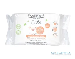 Еволюдерм (Evoluderm) Серветки вологі дитячі №72