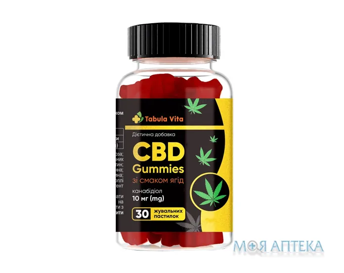 Табула Віта КБД (CBD Tabula vita) пастилки д/жув. зі смаком ягід №30
