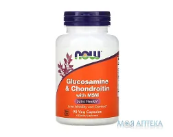 NOW (Нау) Глюкозамін і Хондроітин з МСМ капсули №90