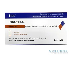 Інволікс розчин д/ін. та інф. 25 мг/мл по 2 мл №5 у флак.