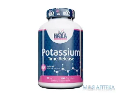 Haya Labs (Хайя Лабс) Калій повільного вивільнення (Potassium Time Release) капсули 99 мг №100