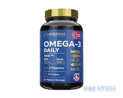 Нордвей (Nordway Omega-3 Daily) Омега-3 Дейлі капсули по 1000 мг №90