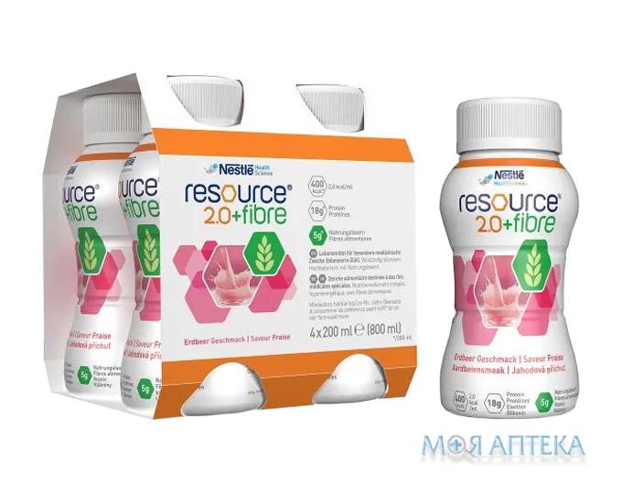 Nestle (Нестле) Ресурс 2.0 Файбер Энтеральное питание Клубника 200 мл №4