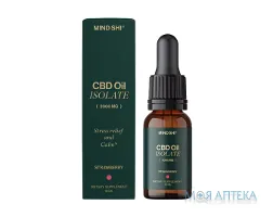 КБД (CBD) Ізолят Олія Мінд Ші (Mind Shi) Полуниця 3000 мг, 10 мл