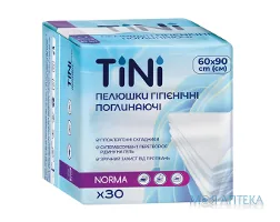 Пелюшки гігієнічні Tini (ТіНі) Norma 60 х 90 см №30