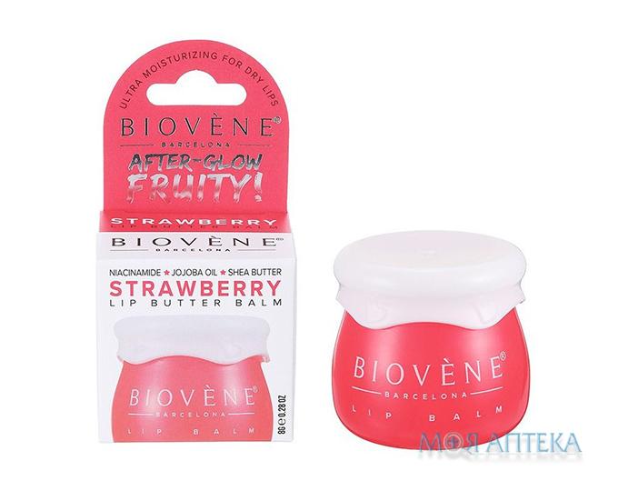 Біовен (Biovene) Бальзам для губ зволожуючий з полуницею та ніацинамідом 8 г