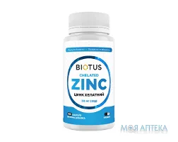 Biotus Chelated Zinc (Біотус) Хелатний цинк капсули по 30 мг №100