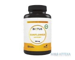 Biotus Lecithin Sunflower (Біотус Лецитин соняшниковий) капс. 550 мг фл. №120