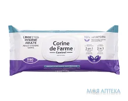 Корін Де Фарм (Corine De Farme) Серветки вологі гігієнічні для обличчя та тіла для дорослих №60