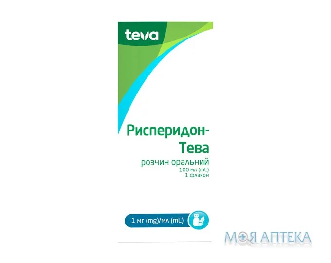 Рисперидон-Тева р-н оральний 1 мг/мл фл. 100 мл у флак. з адапт. та доз. пристр.