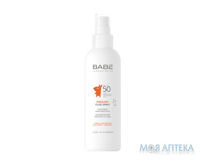 Babe Laboratorios (Бабе Лабораторіос) Pediatric Флюїд-спрей сонцезахисний дитячий з пантенолом і пребіотиком, 200 мл