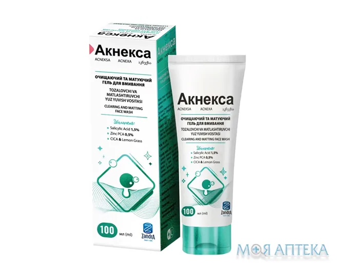 Акнекса очищаючий та матуючий гель для вмивання, 100 мл