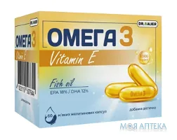 Омега-3 1000 мг з вітаміном Е Dr. Bauer капсули №60