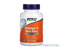 NOW (Нау) Omega-3 (Омега-3) міні-капсули м`які 500 мг №180