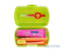 Набір для брекет систем Curaprox (Курапрокс) Be You Ortho дорожній, зелений