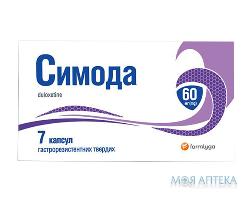 Симода капс. гастрорез. твердые 60мг №7