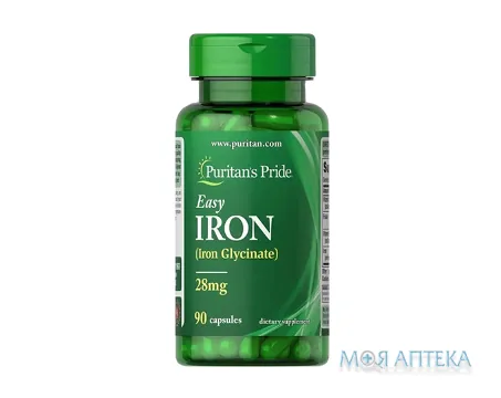Puritan`s Pride (Пурітанс Прайд) Заліза гліцинат капс. 28 мг №90