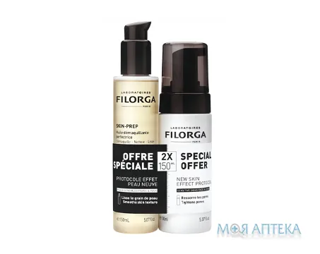 Набір Філорга Скін-Преп (Filorga Skin-Prep set) Олія очищувальна 150 мл + Мус ензимний очищувальний 150 мл