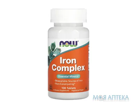 NOW (Нау) Заліза комплекс таблетки №100