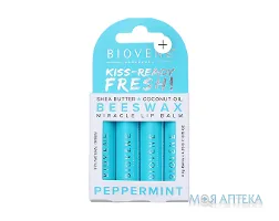 Біовен (Biovene) Бальзам для губ зволожуючий з м`ятою 4 шт