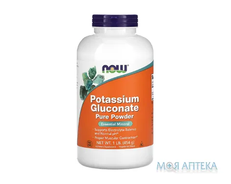 NOW (Нау) Калію глюконат пор. 454 г банка №1