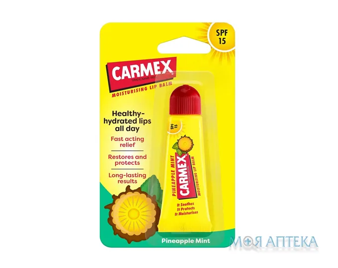 Бальзам для губ Carmex (Кармекс) Ананас та м`ята 10 г тюбик