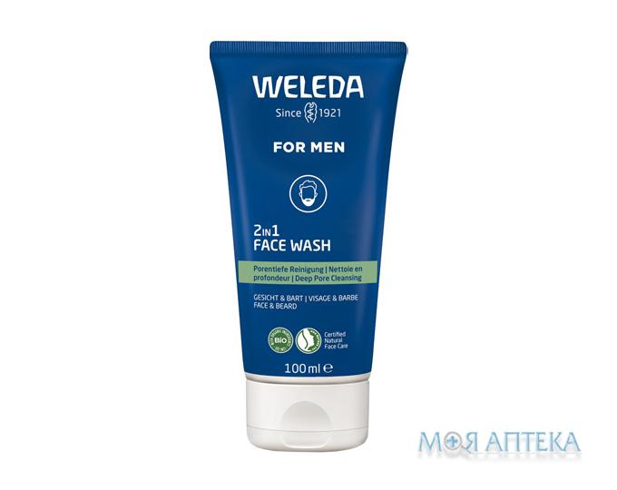 Weleda (Веледа) Мужской очищающий гель 2-в-1 мужской для лица и бороды, 100 мл