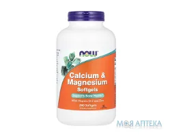 NOW (Нау) Кальцій та Магній з вітам. D і Цинком капс. №240