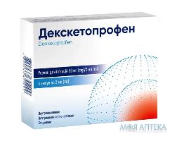 (НАЦ КАТ) ДЕКСКЕТОПРОФЕ Н Р-Ч.Д ІН’ЄК. 50 МГ/2 МЛ ПО 2 МЛ В АМП, ПО 5 АМП У БЛ. З ПЛІВКИ, ПО 1 БЛІСТЕРУ В ПАЧЦІ З КАРТОНУ АТ 