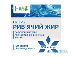 Риб`ячий Жир (Health House) Хелз Хаус капсули по 500 мг №100