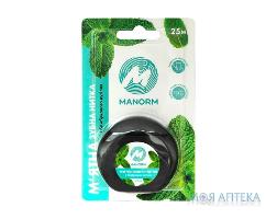 Зубная нить MANORM (Манорм) из бамбукового угля мятно-вощеная 25 м