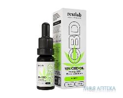 CBD 10% широкого спектру олія краплі 10мл, Рестлаб