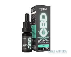 CBD 25% олія краплі зі смаком м’яти 10 мл, Рестлаб