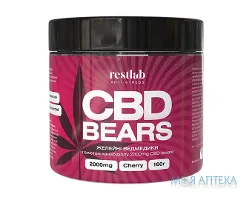 Рестлаб КБД (Restlab CBD) Желейні ведмедики з канабідіолом зі смаком вишні 160 г