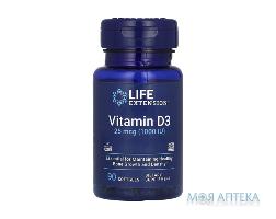 витамины Life Extension Vitamin D3 капс.мягкие 1000 МЕ 25 мкг №90