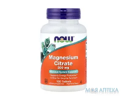 NOW (Нау) Magnesium Citrate (Магнію цитрат) табл. 200 мг №100