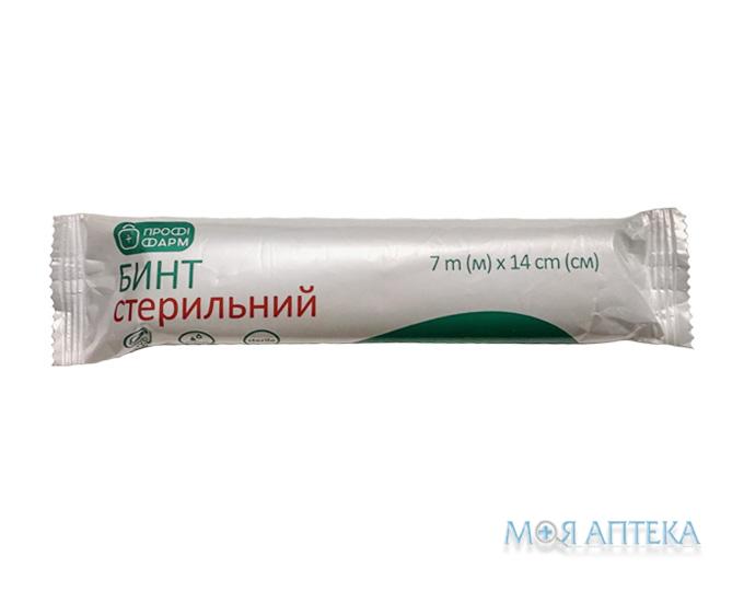 Бинт Марлевий Медичний Стерильний Профі Фарм 7 м х 14 см