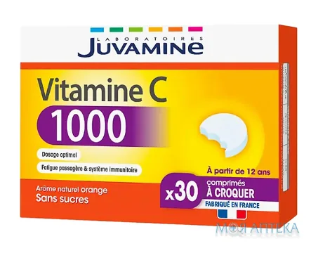 Juvamine (Жувамін) Вітамін C 1000 жувальні таблетки №30