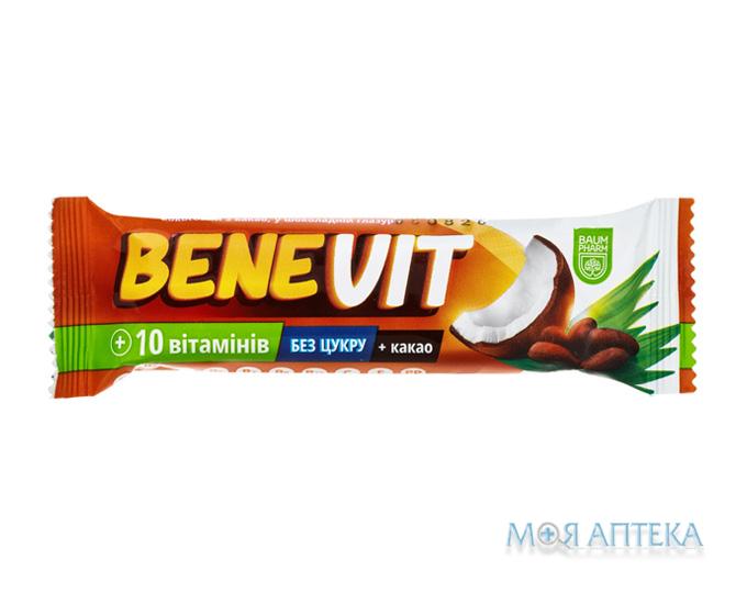 Батончик Benevit (Беневіт) Baum Pharm кокосовий з какао без цукру 40 г