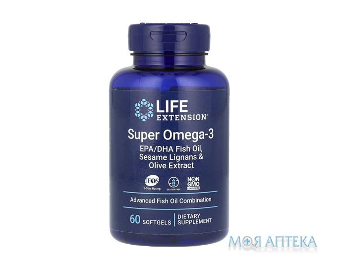 Life Extension (Лайф Екстеншн) Супер Омега-3 капсули №60