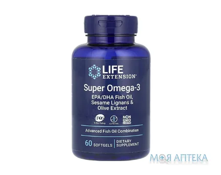 Life Extension (Лайф Екстеншн) Супер Омега-3 капсули №60